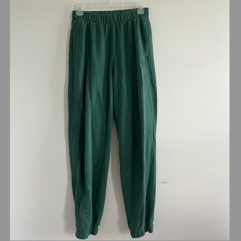 Hollister Fleece Dad Joggers in Forest Green
